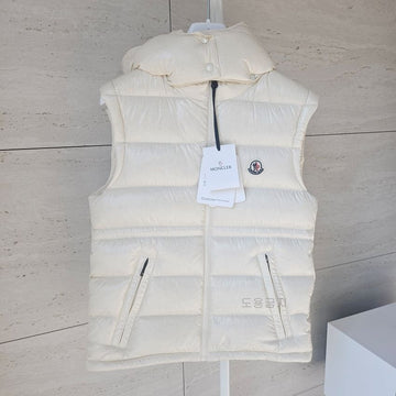 MONCLER Padded Hoodie Weste ANIA GILET Weiß 14A 147781542