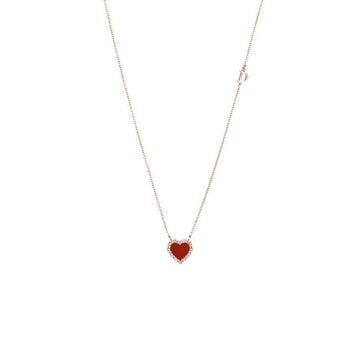 Damiani Belle Époque Diamond Ruby Heart 18K Pink Gold Necklace 20108940 147329742
