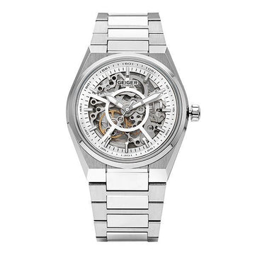 GEIGER Skeleton Dial Men's Metal Watch GE1228WS 146915982 [P]