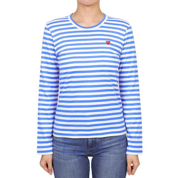 Comme Des Garcons Mini Red Wappen Stripe Women's Long Sleeve T-Shirt AZ T217 051 1 147654631