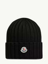 Moncler Logo Patch Wool Beanie 147837414 [P]