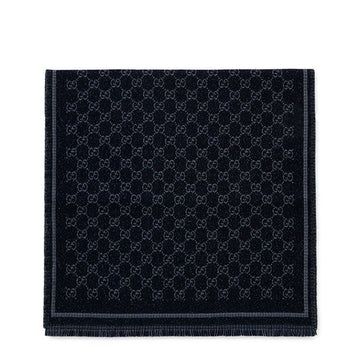 Gucci Dark Blue GG Wool Scarf 25FW 147623976 [P]