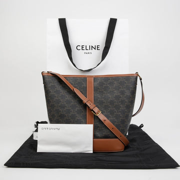 CELINE 191132CAS トリオペ ミディアム バケット ショルダーバッグ 147600016