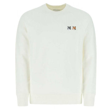 Maison Kitsune Double Fox Crewneck Ecru FM00358KM0002 P700 49391991