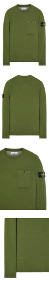 Stone Island Stone 22SS Wappen Patch Pocket Knit Khaki 7615517B8 V0058 46780664 [P]