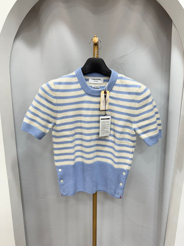 Thom Browne New Stripe Knit Short Sleeve Size 42 147869254