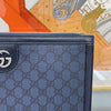 Gucci GG Canvas Ophidia Clutch Navy 760243 147971651 [P]