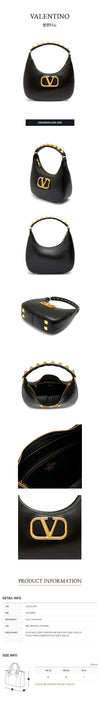 VALENTINO ロゴスタッドホーボーバッグ 51589167 [P]
