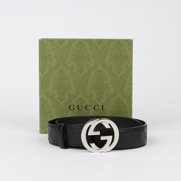 GUCCI インターロッキング G バックル ベルト 80 サイズ 411924 147638117