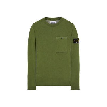 STONE ISLAND Wappen Taschen Strickstück Khaki 7615517B8 V0058 52683318