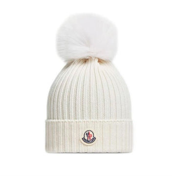 MONCLER モンクレール キッズ ビーニー ポンポン 帽子 アイボリー K29543B00011M1131 148167508