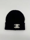 CHANEL CC Logo Cashmere Black Beanie Unisex AAB282 148167733 [P]