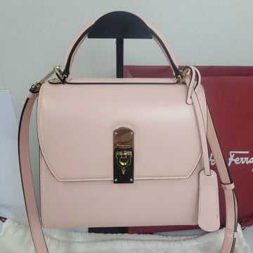 Salvatore Ferragamo H645 Boxy Top Handle Medium Pink 12345 151662876