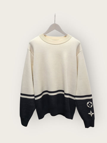Louis Vuitton Monogram Block Knit Sweater with Gold Zip 70582818