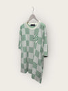 Louis Vuitton White Green Damier Sleeve Crewneck Knit 75684963 [P]