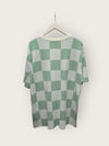 Louis Vuitton White Green Damier Sleeve Crewneck Knit 75684963 [P]