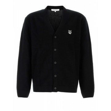 MAISON KITSUNE Maison Kitsuné Herren Fox Head Lambswool Komfort Cardigan Schwarz PM00502KT1006 P199 148193915