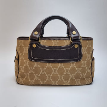 CELINE トリオンフ キャンバス ブラウン トートバッグ 510-39 148193993