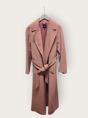 MAXMARA Diego Mantel aus Rosa Wolle-Alpaka 36 148194430