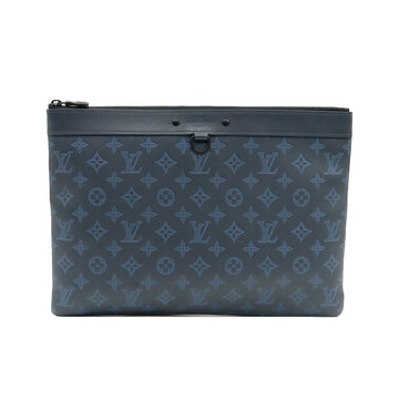 LOUIS VUITTON ネイビーブルーモノグラムシャドウポシェットディスカバリークラッチ M80425 148194605