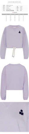 Isabel Marant 25FW MARGO Cropped Sweatshirt Lilac Dark Navy SW0005FA A1M07E LCDN 148207911 [P]