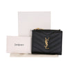 SAINT LAURENT 575879 BOW01 1000 マトラッセ ゴールド モノグラム ジッパー ウォレット 157161298 [P]