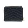 SAINT LAURENT Monogram Compact Geldbörse Gold 668288 BOW01 1000 30100390 [P]