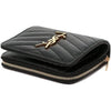 SAINT LAURENT Monogram Compact Geldbörse Gold 668288 BOW01 1000 30100390 [P]