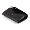 Saint Laurent Monogram Flap Long Wallet Gold Black 372264 BOW01 1000 30022013 [P]