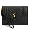 SAINT LAURENT Schwarze Matelassé Monogramm mit goldener Schnalle Tasche 651030 BOW91 1000 29955222 [P]