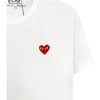 Comme Des Garcons AX T108 051 2 Red Patch Short Sleeve T-Shirt White 140188888 [P]