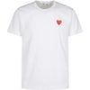 Comme Des Garcons AX T108 051 2 Red Patch Short Sleeve T-Shirt White 140188888 [P]