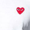 Comme Des Garcons AX T108 051 2 Red Patch Short Sleeve T-Shirt White 140188888 [P]
