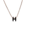 HERMES ミニポパシュペンダント ローズゴールド ヌア ブラック H147992FO03 127325362 [P]