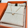 Hermes Mini Pop H necklace White Blanc Rose Gold H147992FO49 96006671 [P]