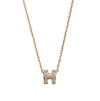 HERMES Mini Pop-Ache Halskette H147992F55 Maronglace Gold 87300536 [P]