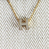 HERMES Mini Pop-Ache Halskette H147992F55 Maronglace Gold 87300536 [P]
