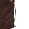 Fendi 8N0178 Brown Suede FF Strap Clutch Bag 78009201 148232648 [P]