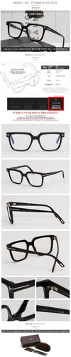 TOM FORD ブルーライトカット眼鏡フレーム TF5889B 001 ラグジュアリービッグサイズ四角プラスチックフレーム 86681447 [P]