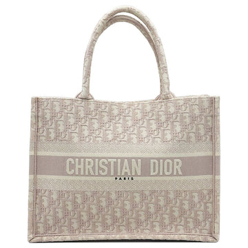 Dior Christian M1296ZRIW Pink Oblique Embroidered Jacquard Book Tote Medium Tote Bag 148234176