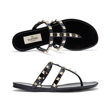 Valentino Rockstud Flat Thong Slipper 144731536