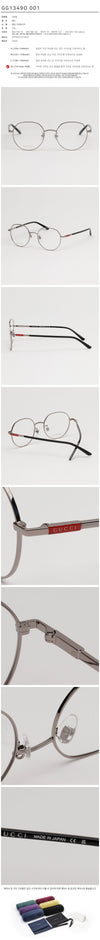 Gucci GG1349O 001 Retro Fashion Round Metal Eyeglass Frame 62823845 [P]