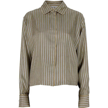 MAXMARA ヘーゼルナッツブラウンブラマシルクシャツ 2521116171 BRAMA 002 148272689