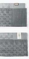 GUCCI ジャカード GG ウール シルク ツートンスカーフ stamp: 165904 3G646 1400 147677446 [P]