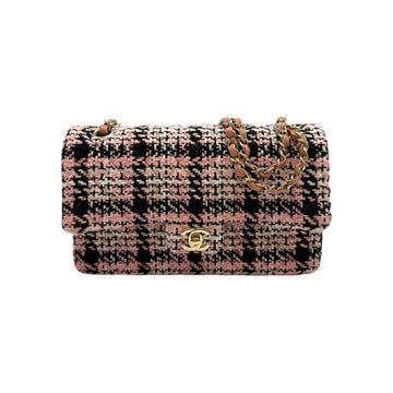 CHANEL クラシック ツイード フラップバッグ ミディアム 内蔵チップ 金色 A01112 148276545