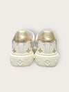 Louis Vuitton White Gold Lettering Logo Timeout Sneakers 148278763 [P]