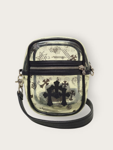 CHROME HEARTS ブラック PVC トリプル セメタリ ミニ タカバッグ 148278896