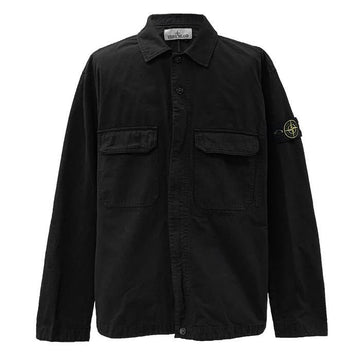 STONE ISLAND Wappen Patch Baumwolle Ripstop Overshirt Jacke 148232996