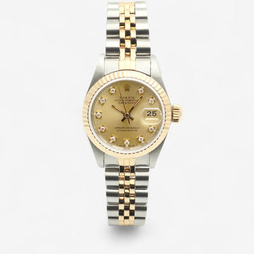 ROLEX Datejust 26 Small Damen Kombi Uhr 69173 Aftersetting Diamant 1987 148386189