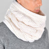 Balmain Cable Knit Wool Snood Ivory W7HA605 M049 102 148391863 [P]